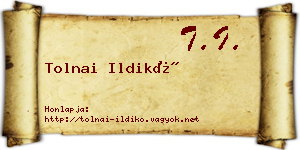 Tolnai Ildikó névjegykártya