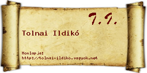 Tolnai Ildikó névjegykártya
