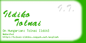 ildiko tolnai business card