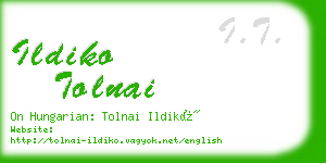 ildiko tolnai business card